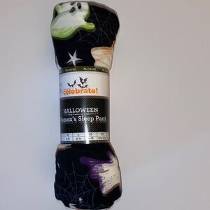 NWT Sleep in Soft Warm Ghost and Spiderweb Pattern Pajama Pants Size XXL
